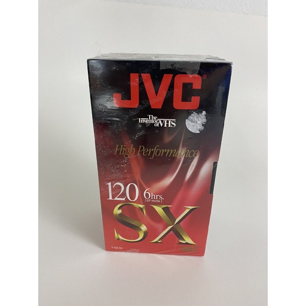 Lot of  3 JVC T-120 SX Blank High Performance VHS Tapes New & Sealed Blank Media